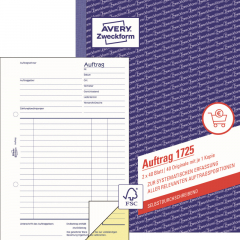 Avery Zweckform Auftragsformular 1725 DIN A5 2x40Blatt,