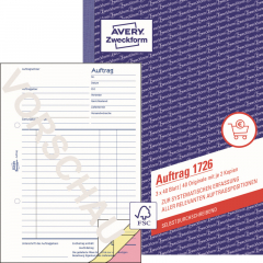 Avery Zweckform Auftragsformular 1726 DIN A5 3x40Blatt,