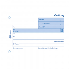 Avery Zweckform Quittung 1250 DIN A6 quer 100Blatt,