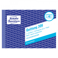 Avery Zweckform Quittung 306 DIN A6 quer 2x50Blatt,