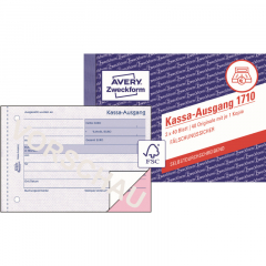 Avery Zweckform Kassa-Ausgangsbuch 1710 DIN A6 quer 2fach,