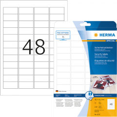 HERMA Etikett Sicherheit 4232 45,7x21,2mm weiß 1.200 St./Pack.,