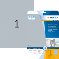 HERMA Typenschildetikett 4224 210x297mm silber 25 St./Pack.,