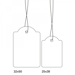 HERMA Hängeetikett 6948 32x50mm weißer Faden weiß 1.000 St./Pack.,