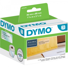 DYMO Adressetikett S0722410 36x89mm transparent 260 St./Rl.,