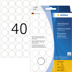 HERMA Markierungspunkt 2250 19mm Papier weiß 1.280 St./Pack.,