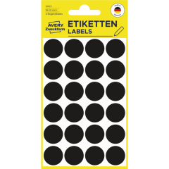 Avery Zweckform Markierungspunkt 3003 18mm schwarz 96 St./Pack.,