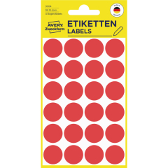 Avery Zweckform Markierungspunkt 3004 18mm rot 96 St./Pack.,