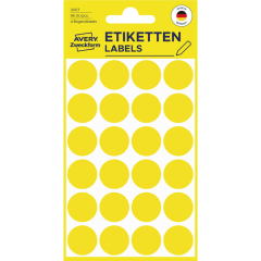 Avery Zweckform Markierungspunkt 3007 18mm gelb 96 St./Pack.,