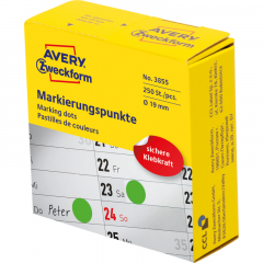 Avery Zweckform Markierungspunkt 3855 19mm grün 250 St./Pack.,