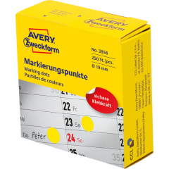 Avery Zweckform Markierungspunkt 3856 19mm gelb 250 St./Pack.,