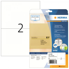 HERMA Etikett 4683 210x148mm Folie tr 50 St./Pack.,