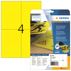 HERMA Folienetikett 8032 105x148mm gelb 100 St./Pack.,