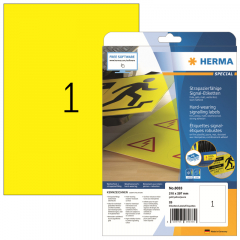 HERMA Folienetikett 8033 210x297mm gelb 25 St./Pack.,