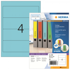 HERMA Etikett 4298 192x61mm breit blau 400 St./Pack.,