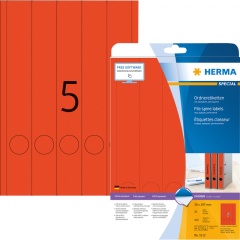 HERMA Ordneretiketten 5132 DIN A4 38x297mm rot 100 St./Pack,