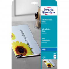 Avery Zweckform Inkjetfolie 2500 DIN A4 transparent 10 St./Pack.,