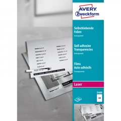 Avery Zweckform Laserfolie 3480 210x297mm transparent 100 St./Pack.,