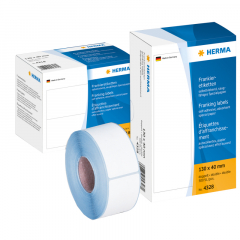 HERMA Frankieretikett 4328 130x40mm doppelt weiß 500 St./Pack.,