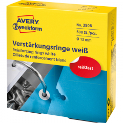 Avery Zweckform Lochverstärkungs- ring 3508 weiß 500 St./Pack.,