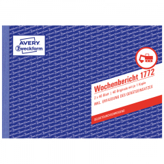 Avery Zweckform Wochenbericht 1772 DIN A5 quer 80Blatt,