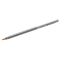 Faber-Castell Bleistift GRIP 2001 117012 Dreieckform 2H silbergrau,