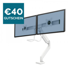 Fellowes Monitorarm Eppa Crossbar 9909401 Dual weiß,