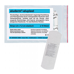 aluderm Pflasterstrip aluplast 1009178 2,5x7,2cm el. 10 St./Pack.,