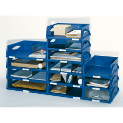 Leitz Briefablage Sorty 52300035 DIN A4/C4 quer PS blau,