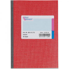 König & Ebhardt Kladde 8616272 DIN A6 kariert 96Blatt rot,