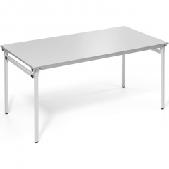Klapptisch 4-Fuß 1.600x800mm Gestell lichtgrau Platte lichtgrau,
