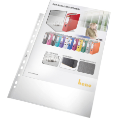 Bene Sichthülle 206825WS DIN A4 100mic PP tr 25 St./Pack.,