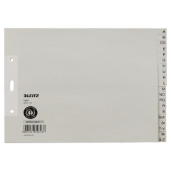 Leitz Register 12100085 A-Z DIN A4 24x18cm 20teilig Papier grau,