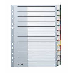 Leitz Register 12750000 DIN A5 12Blatt PP blanko,