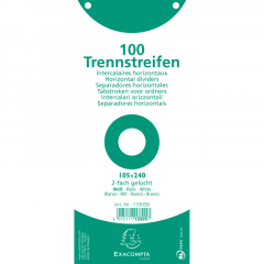 Exacompta Trennstreifen 13305B 105x240mm 2fach gel. ws 100St.,