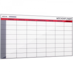 Bi-Office Wochenplaner GL163801 Glas Kollektion 4 mm weiß,