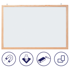 Franken Schreibtafel CC-MM6080 E magnethaftend Holzrahmen 60x80cm,