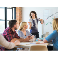 Nobo Weißwandtafel 1901029 90x120cm mobil drehbar,