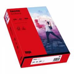 inapa tecno Kopierpapier Colors 2100011349 A4 120g int.rot 250Bl.,