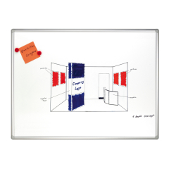 Franken Whiteboard Pro SC8206 240x120cm magnethaftend ws,