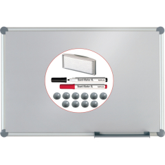 MAUL Whiteboard 2000 MAULpro Set 6312484 120x90cm kunststoffbesch.,