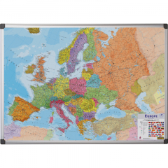 Bi-office Magnettafel MAP0100402 Europakarte 120x90cm,