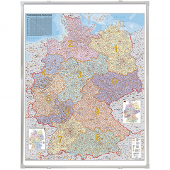 Franken Kartentafel KA445P PLZ-Karte Deutschland 1:750.000,