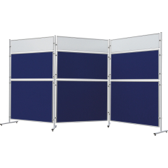 Franken Stellwand-Tafel EL-UTF15 03 150x120cm (HxB) beids. Filz blau,