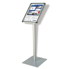 Franken Infodisplay BS0901 DIN A4 80cm Standfuß transparent/silber,
