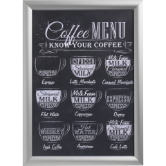 Deflecto Wandprospekthalter SFA3S A5 Klapprahmen silber,