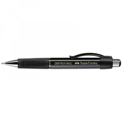 Faber-Castell Kugelschreiber GRIP PLUS BALL 140733 M metallic-schwarz,