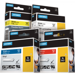 DYMO Schriftbandkassette Rhino ID1 18489 19mmx3,5m sw auf ws,