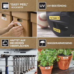 DYMO Schriftbandkassette D1 2093097 12mmx7m sw auf ws 10St.,