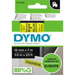 DYMO Schriftbandkassette D1 S0720580 12mmx7m sw auf ge,